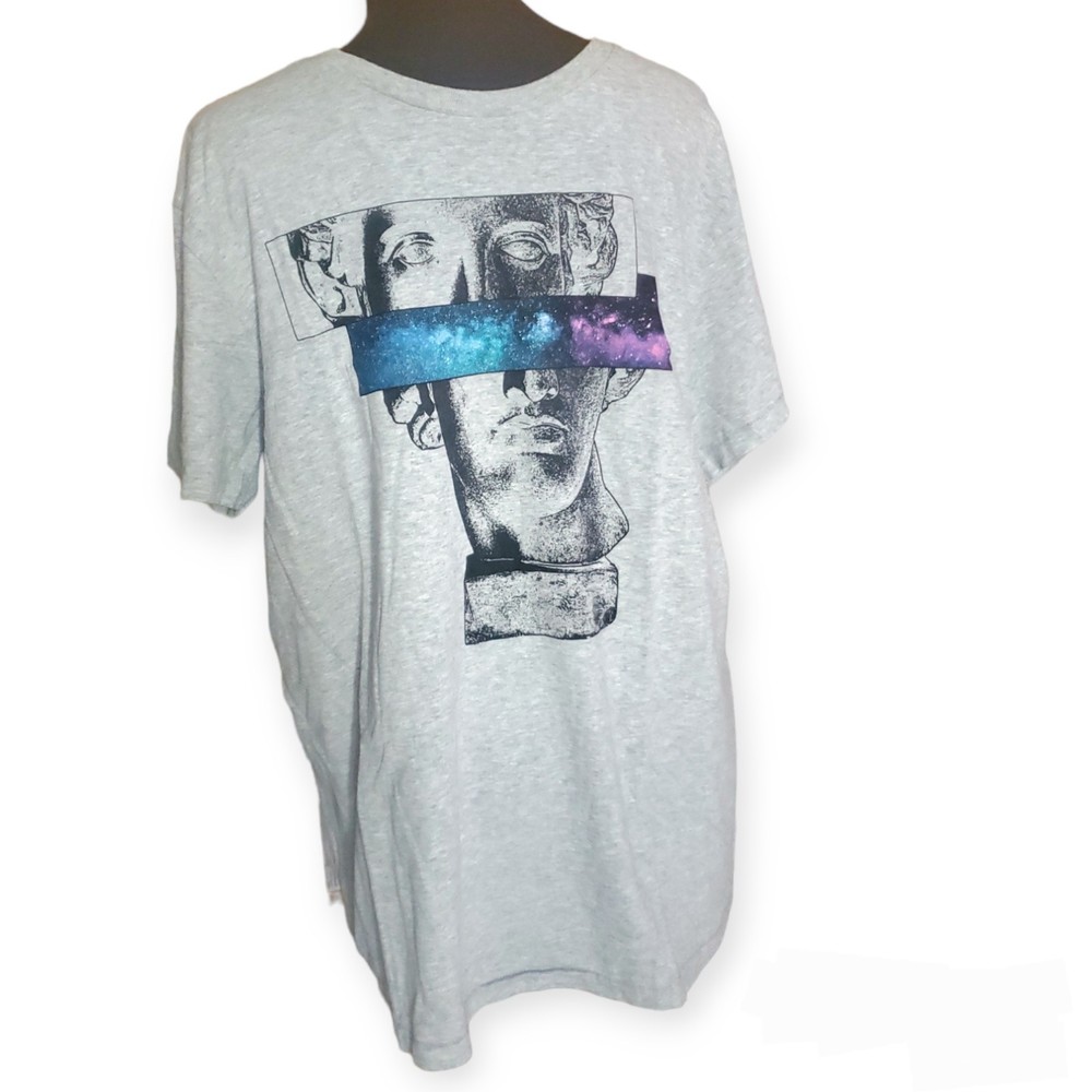 Free State Statue And Stars grey single stitch Graphic Tee size LARGE